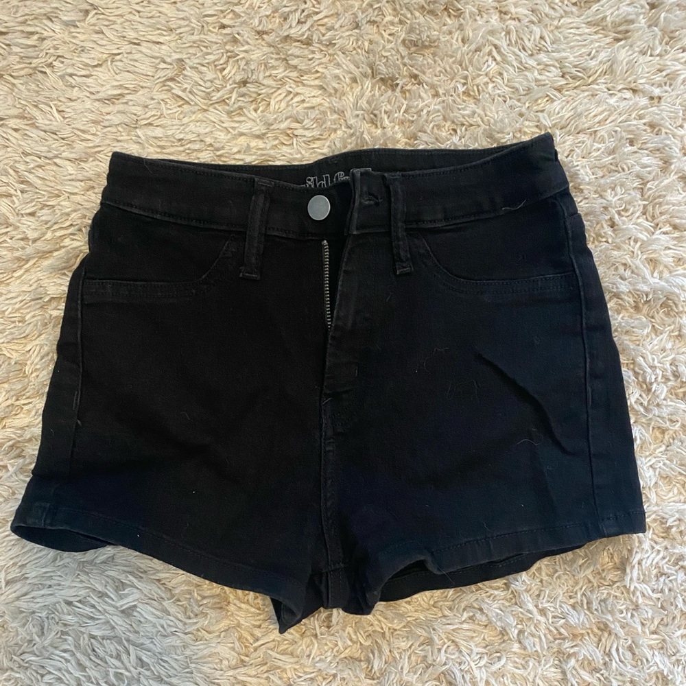 Black high waisted shorts, size 4/27